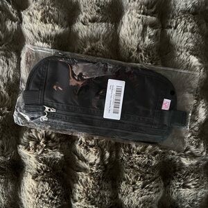 Black Travel Money Belt Waist Pack